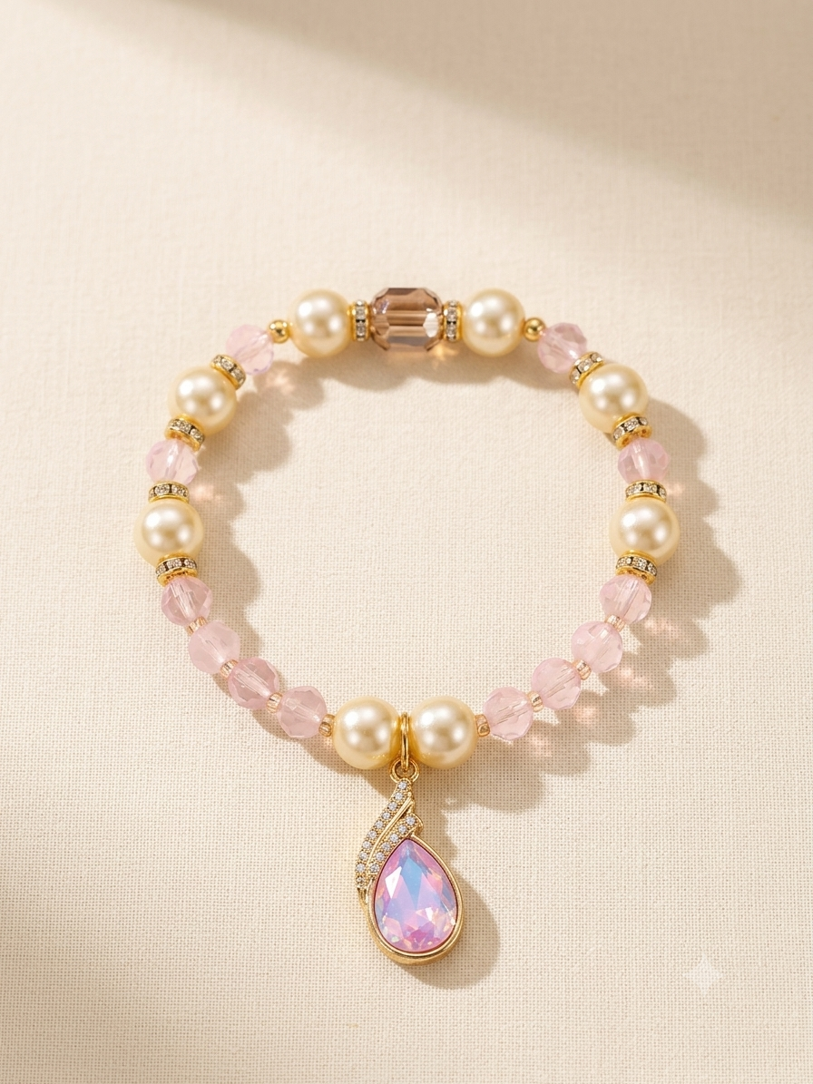 SA Premium Ladies Elastic Bracelet | Stylish Stretch Beaded Bracelet for Women & Girls | Comfortable Elastic Fit | Fashion Jewelry for Daily Wear & Gifting