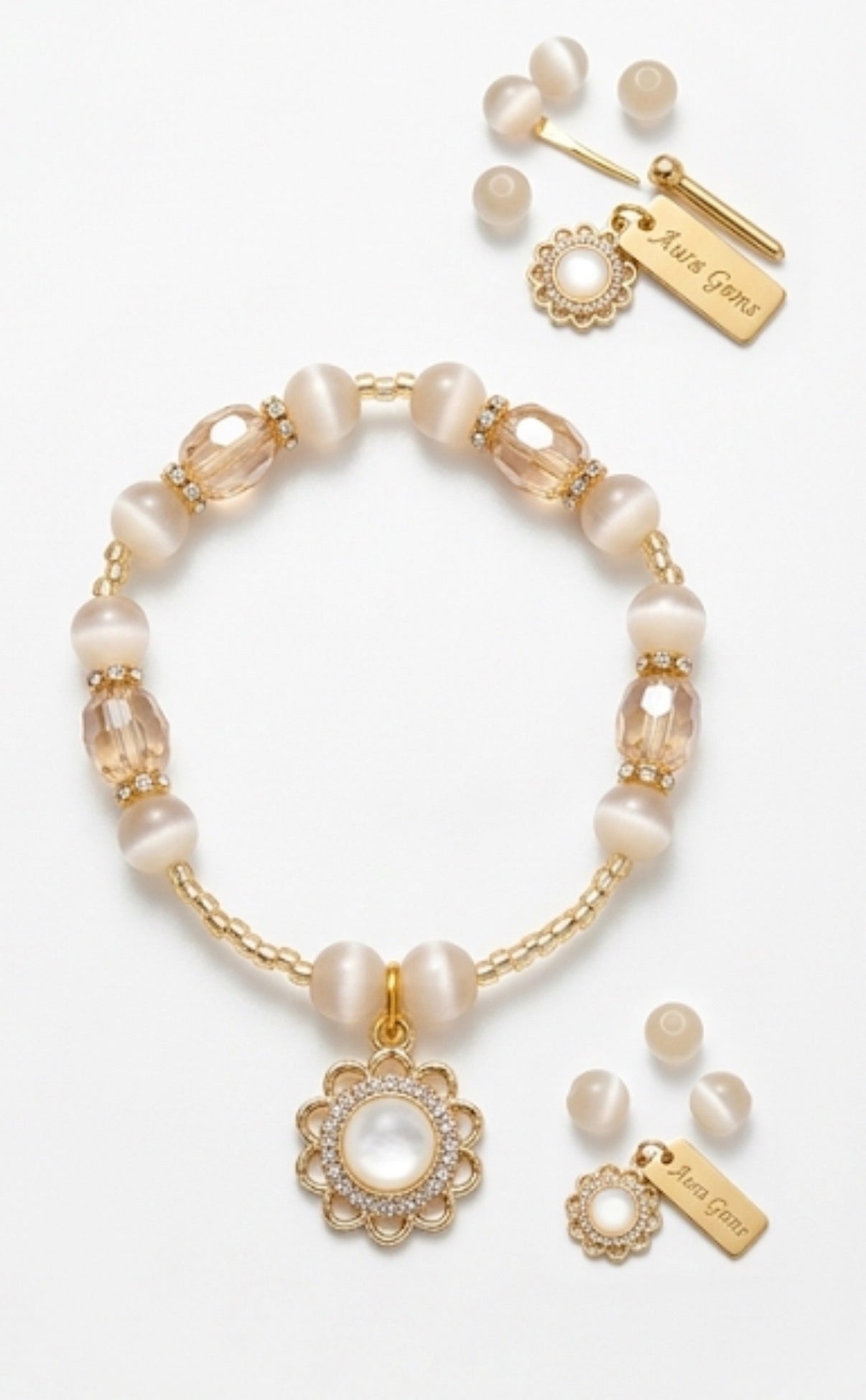 SA Premium Ladies Elastic Bracelet | Stylish Stretch Beaded Bracelet for Women & Girls | Comfortable Elastic Fit | Fashion Jewelry for Daily Wear & Gifting