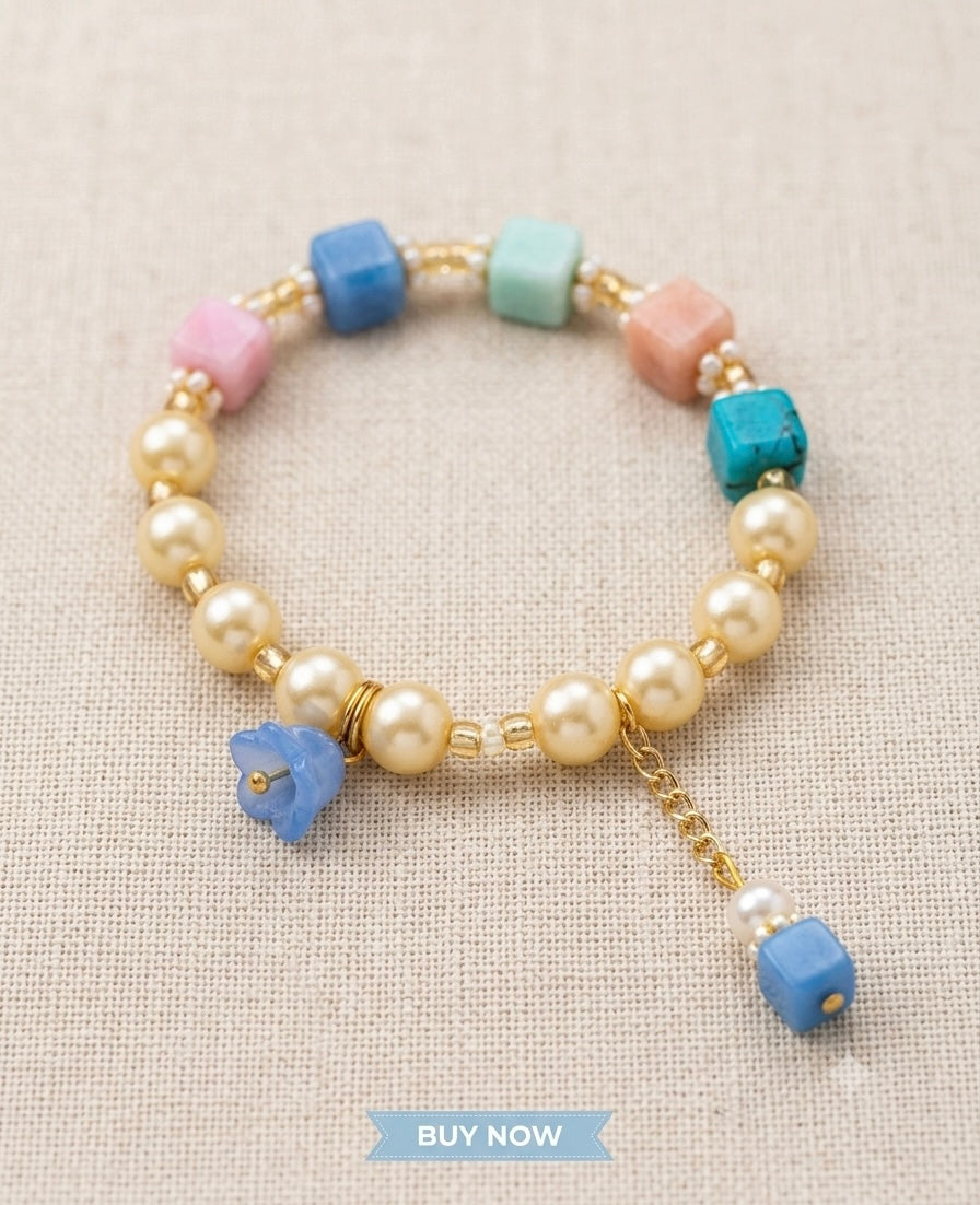 SA Premium Ladies Elastic Bracelet | Stylish Stretch Beaded Bracelet for Women & Girls | Comfortable Elastic Fit | Fashion Jewelry for Daily Wear & Gifting