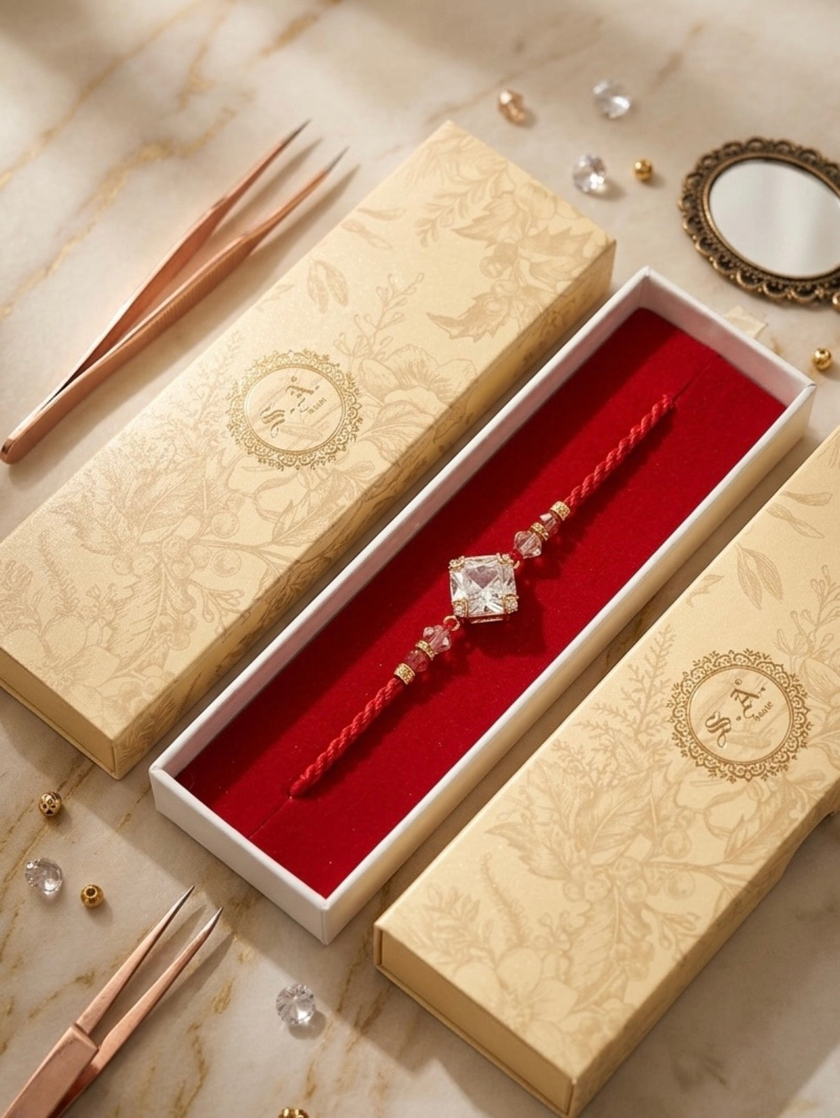 S.A. AD Rakhi – Premium American Diamond Collection