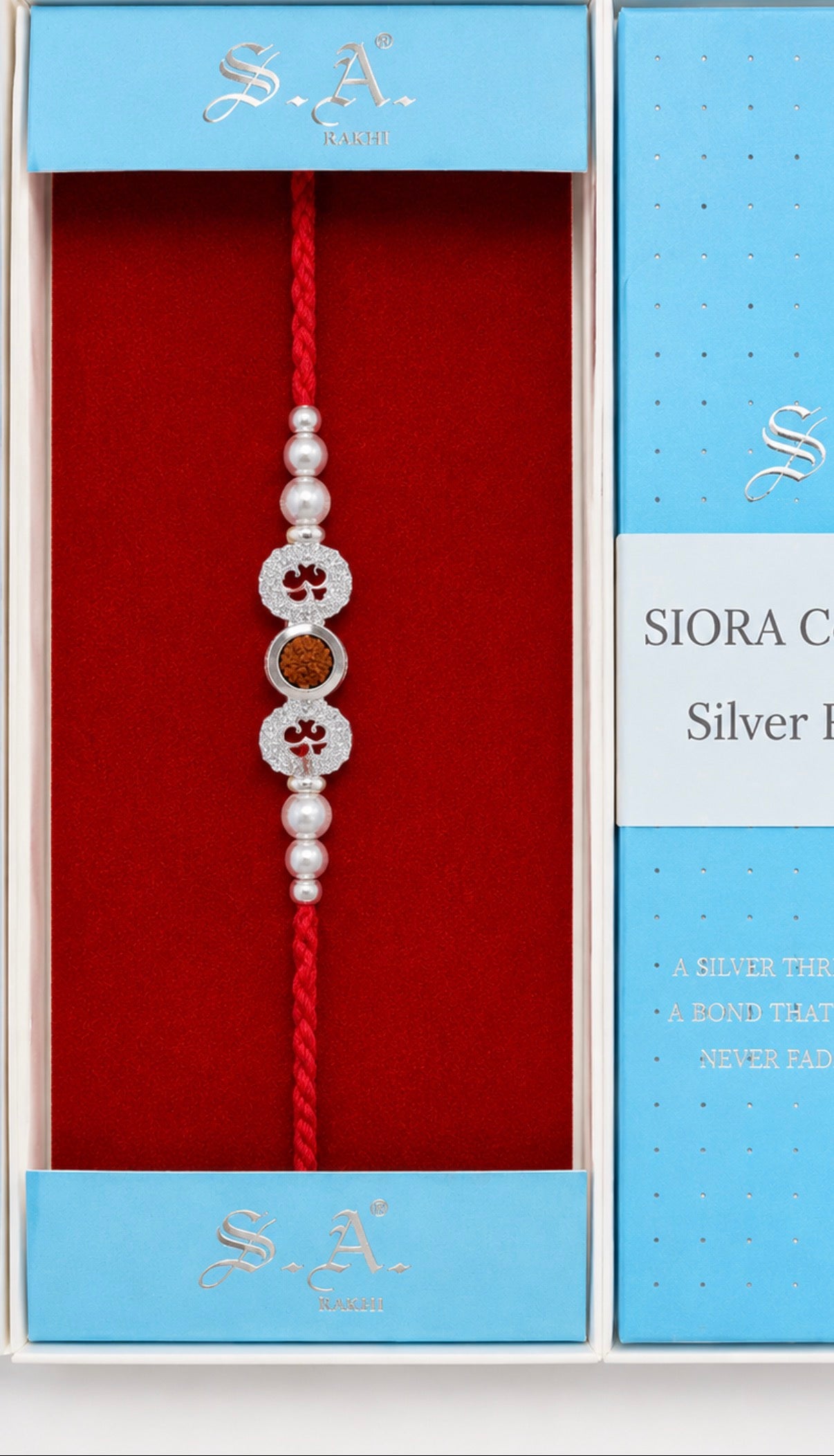 S.A. Siora Silver-Plated Rakhi with Premium Gift Box