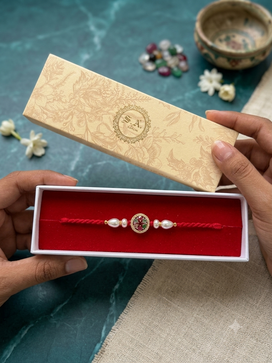 S.A. AD Rakhi – Premium American Diamond Collection