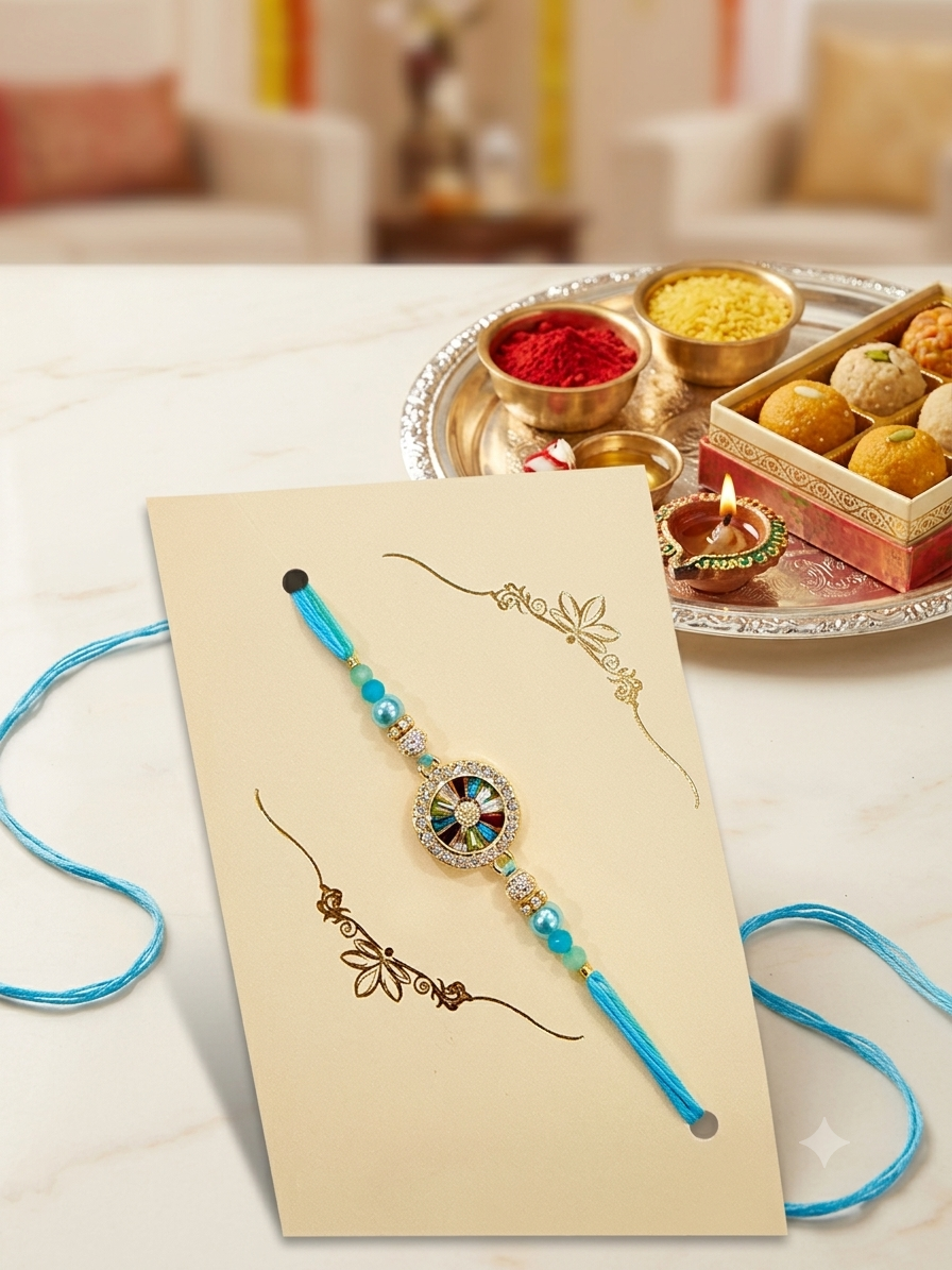 SA Rakhi Luxury Diamond Rakhi