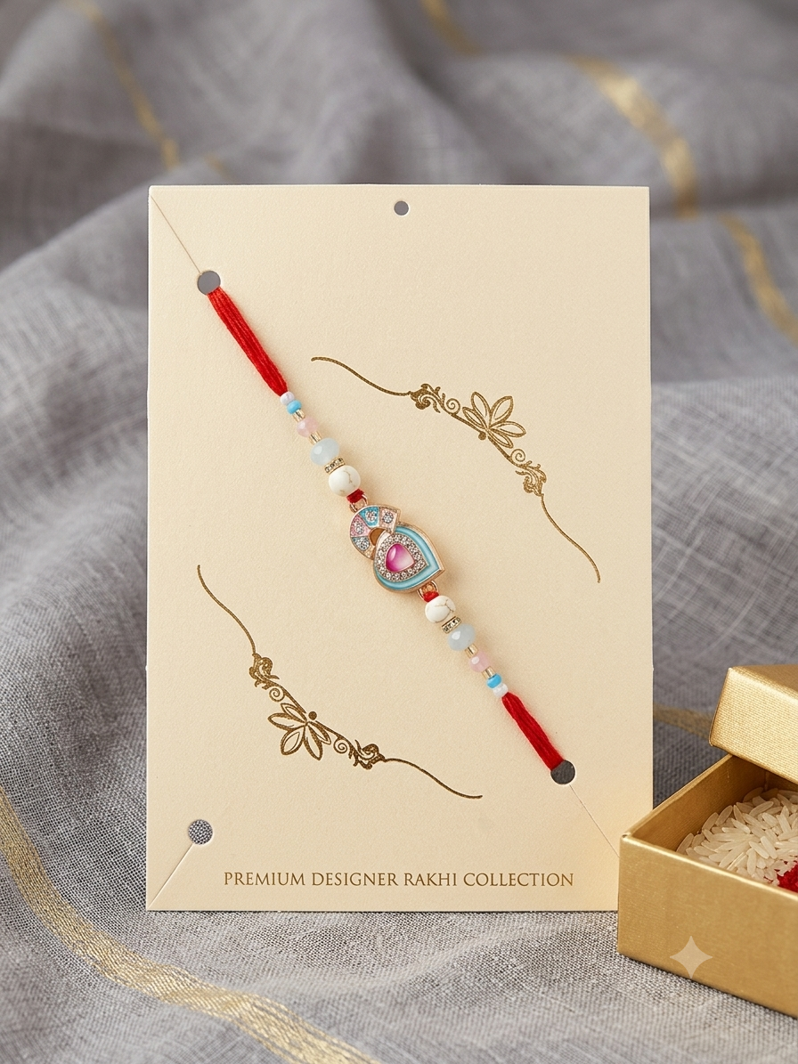 SA Mina Diamond Rakhi – Premium American Diamond Rakhi for Brother