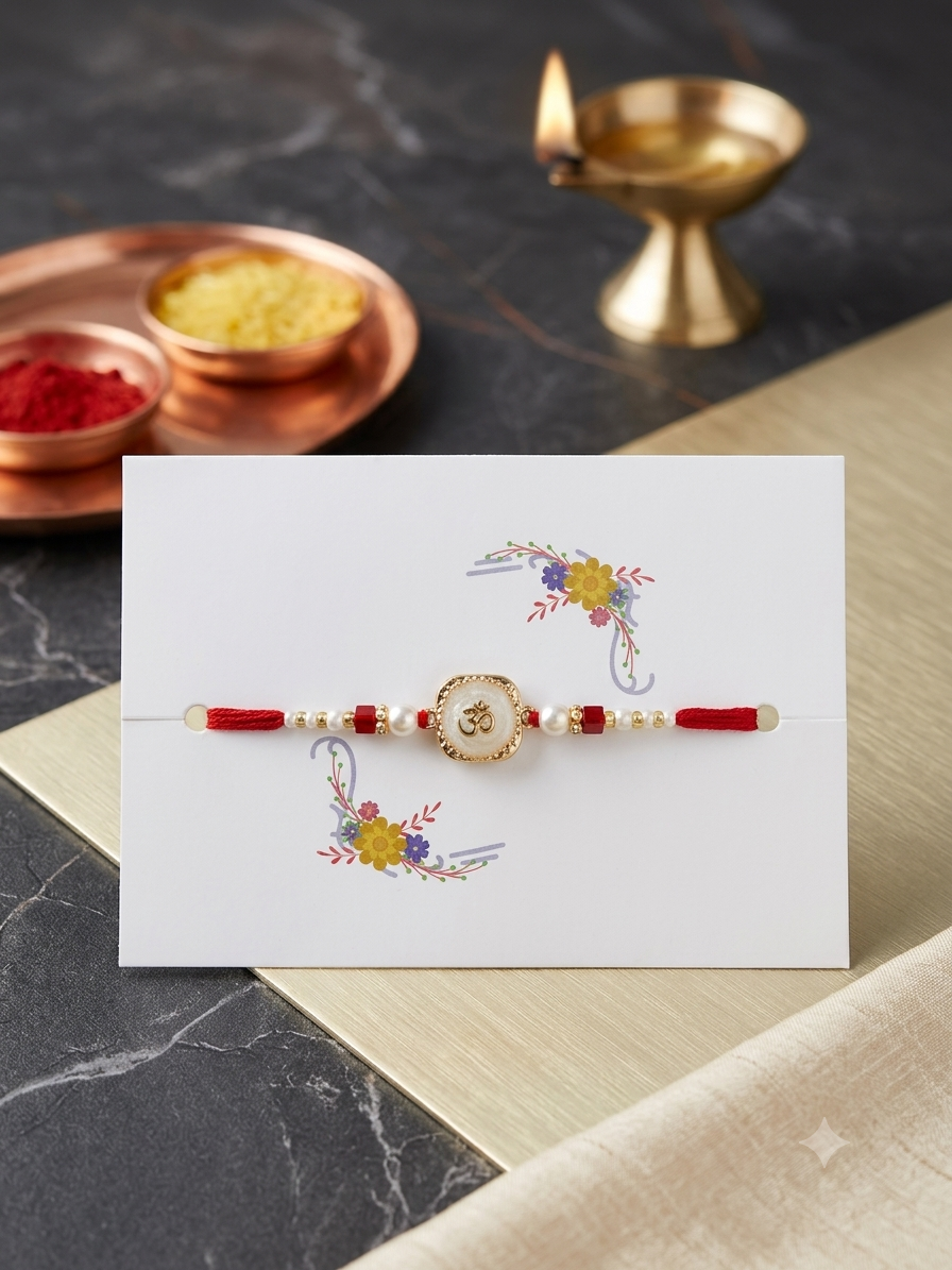 SA Rakhi Premium Ceramic Om Rakhi