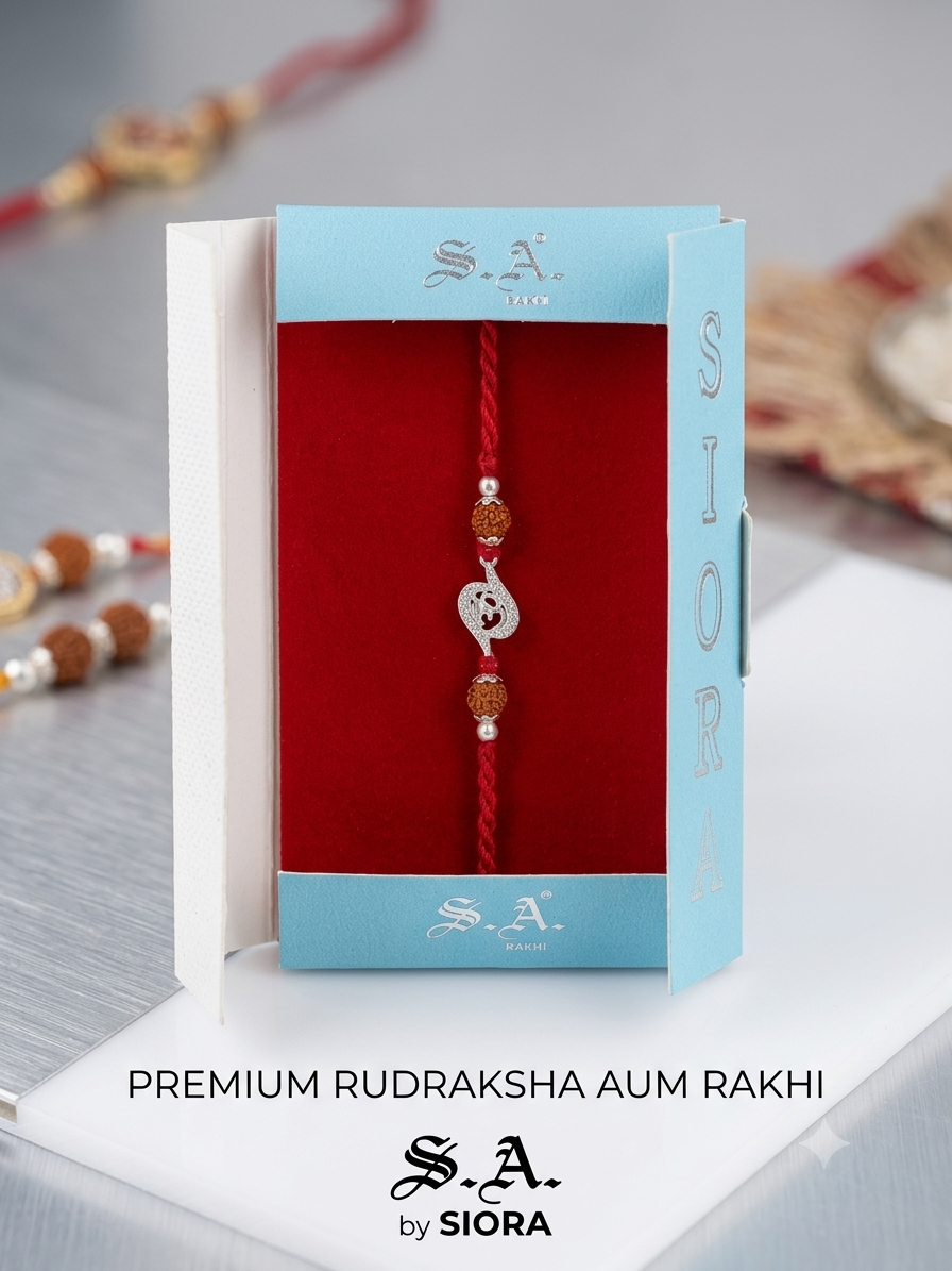 S.A. Siora Silver-Plated Rakhi with Premium Gift Box