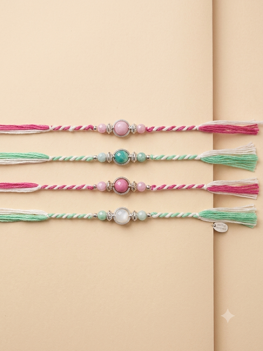 SA Rangrez – Multicolour Thread Rakhi Set of 4