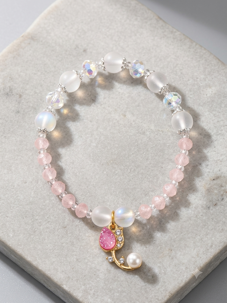 SA Premium Ladies Elastic Bracelet | Stylish Stretch Beaded Bracelet for Women & Girls | Comfortable Elastic Fit | Fashion Jewelry for Daily Wear & Gifting