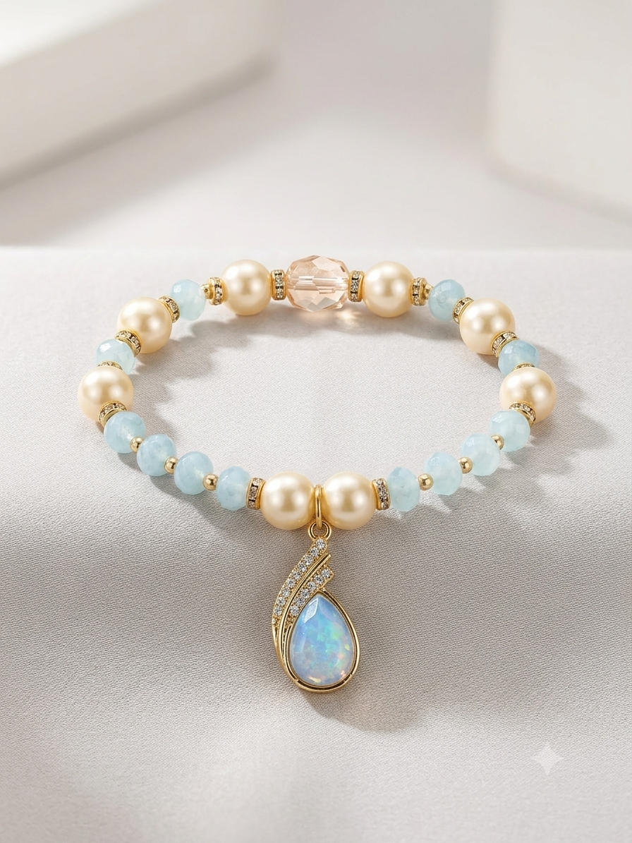 SA Premium Ladies Elastic Bracelet | Stylish Stretch Beaded Bracelet for Women & Girls | Comfortable Elastic Fit | Fashion Jewelry for Daily Wear & Gifting