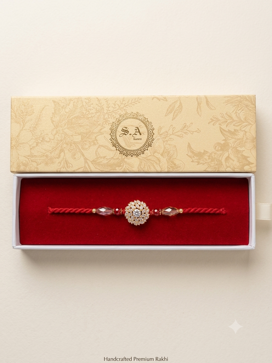 S.A. AD Rakhi – Premium American Diamond Collection
