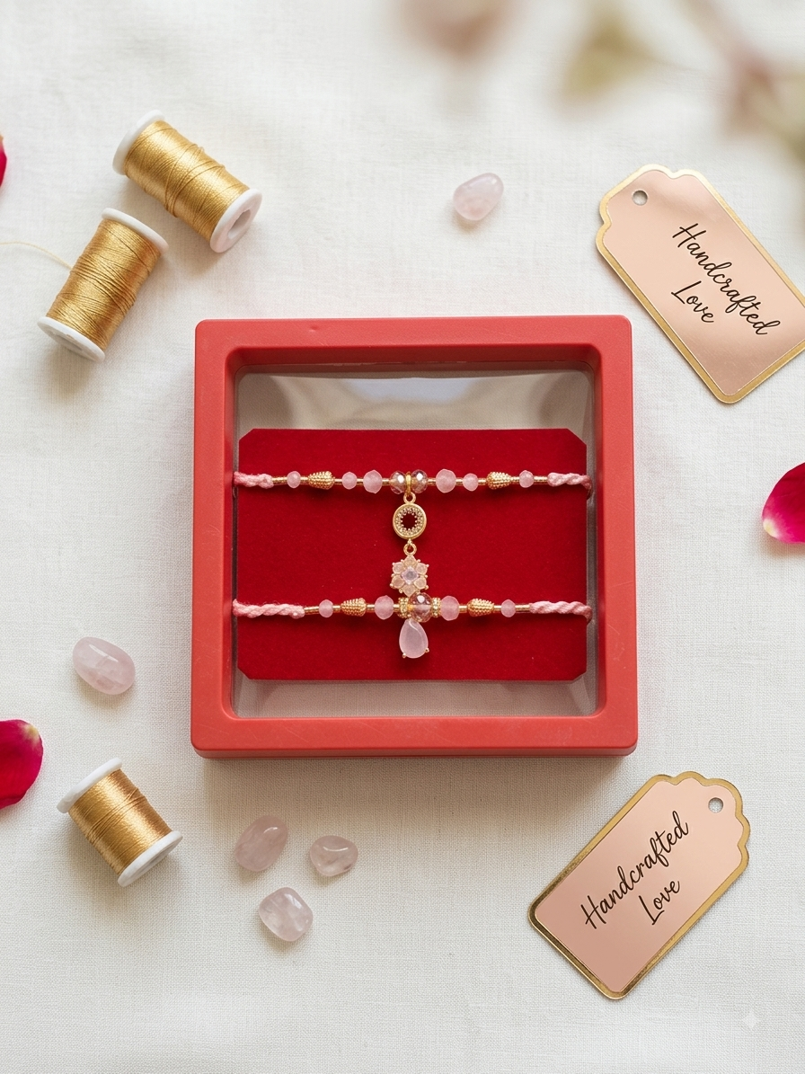Royal SA Jewelry Couple Rakhi Set | Bhaiya Bhabhi Combo