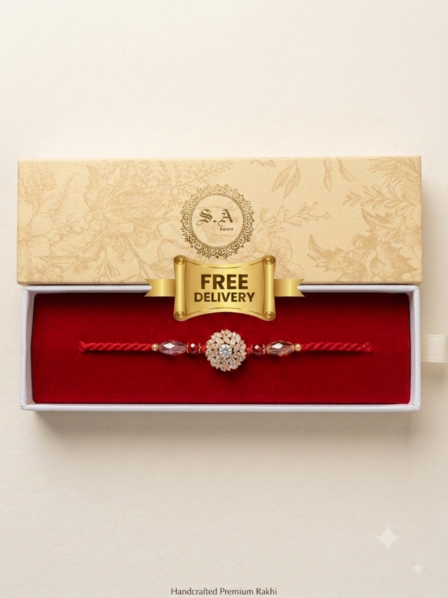 S.A. AD Rakhi – Premium American Diamond Collection