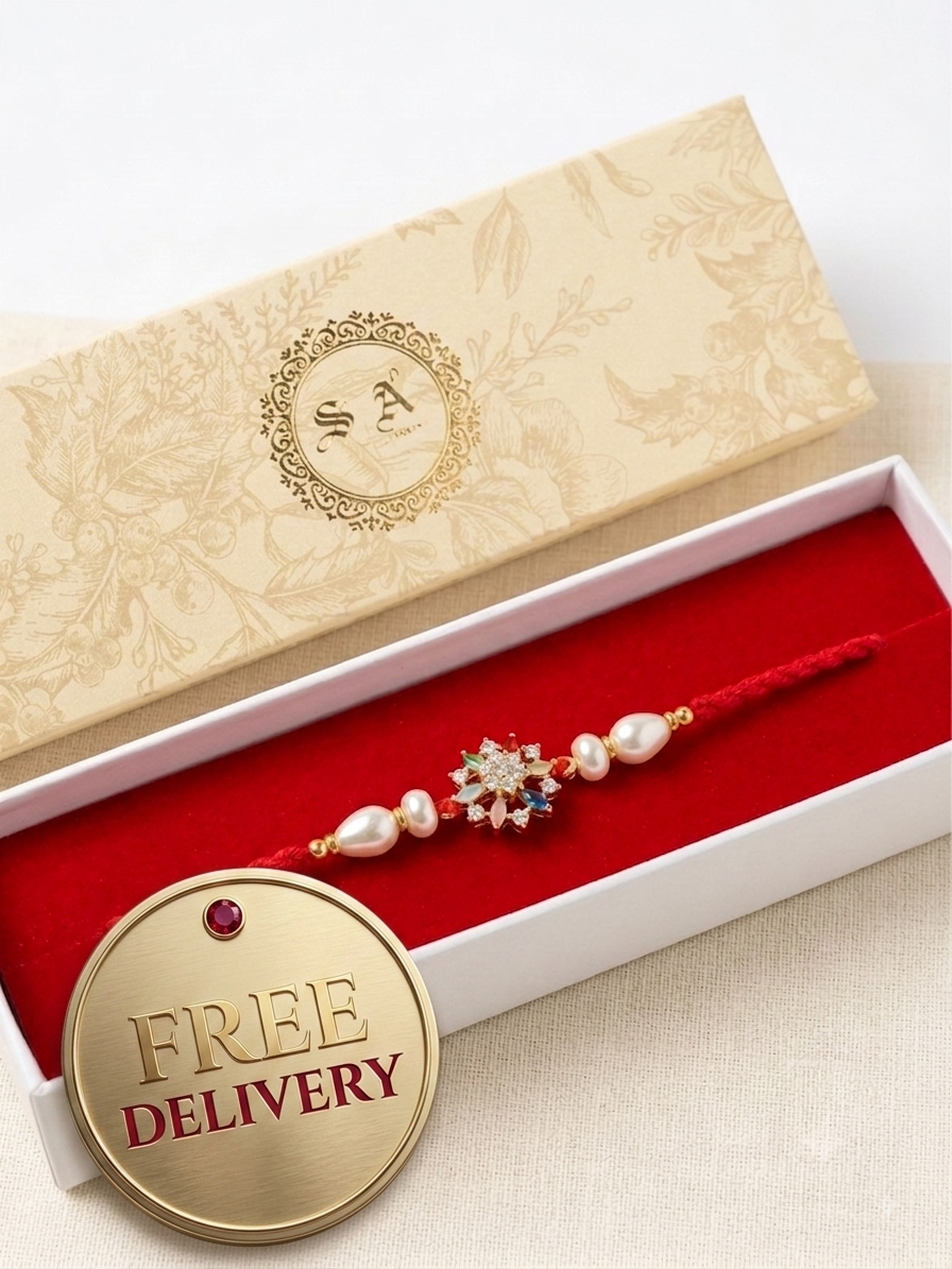 S.A. AD Rakhi – Premium American Diamond Collection