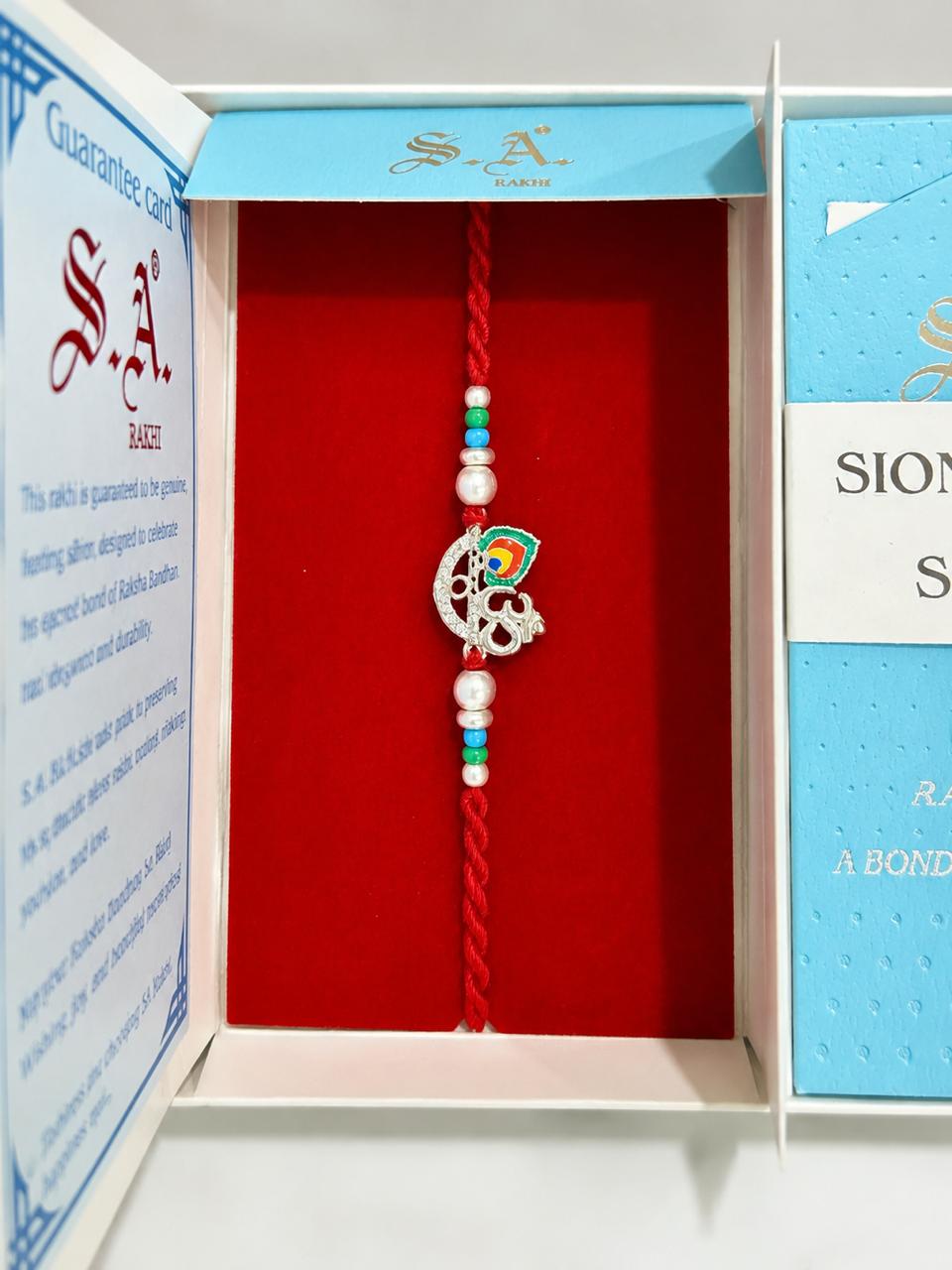 S.A. Siora Silver-Plated Rakhi with Premium Gift Box